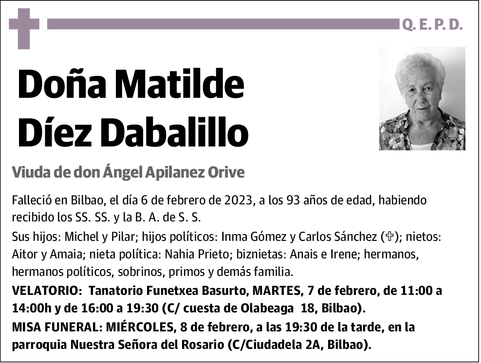 Matilde Díez Dabalillo