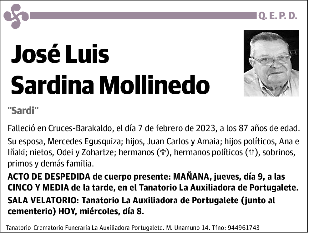 José Luis Sardina Mollinedo