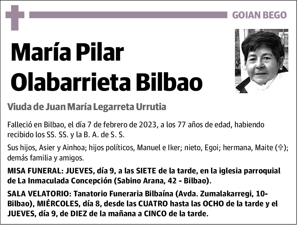 María Pilar Olabarrieta Bilbao