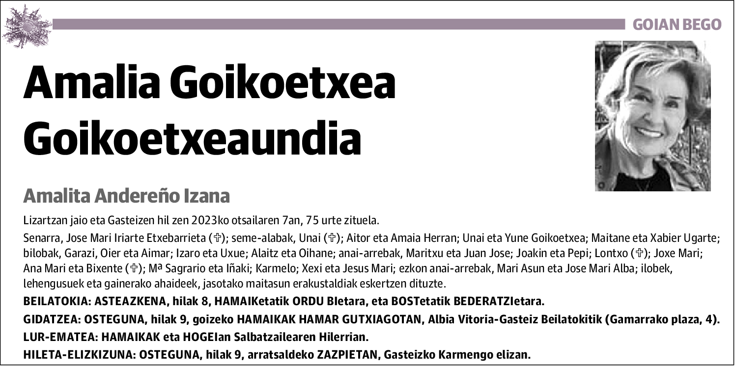 Amalia Goikoetxea Goikoetxeaundia