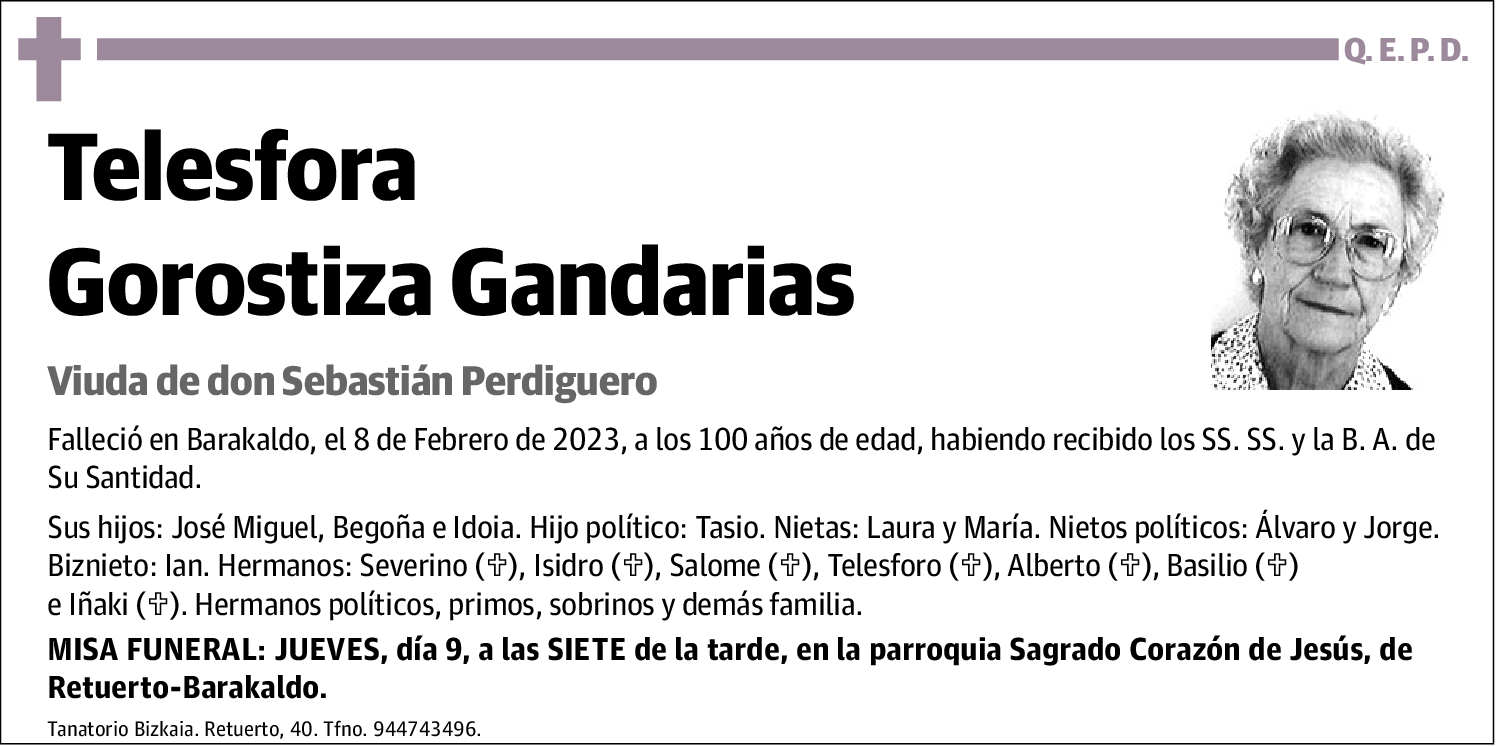 Telesfora Gorostiza Gandarias