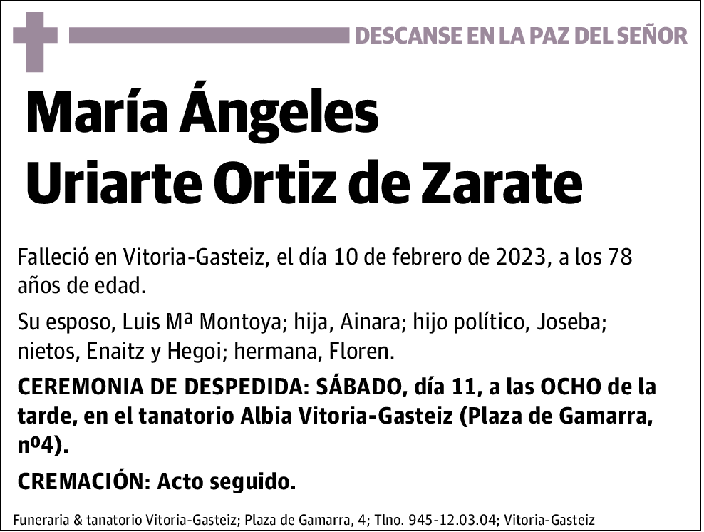 María Ángeles Uriarte Ortiz de Zarate