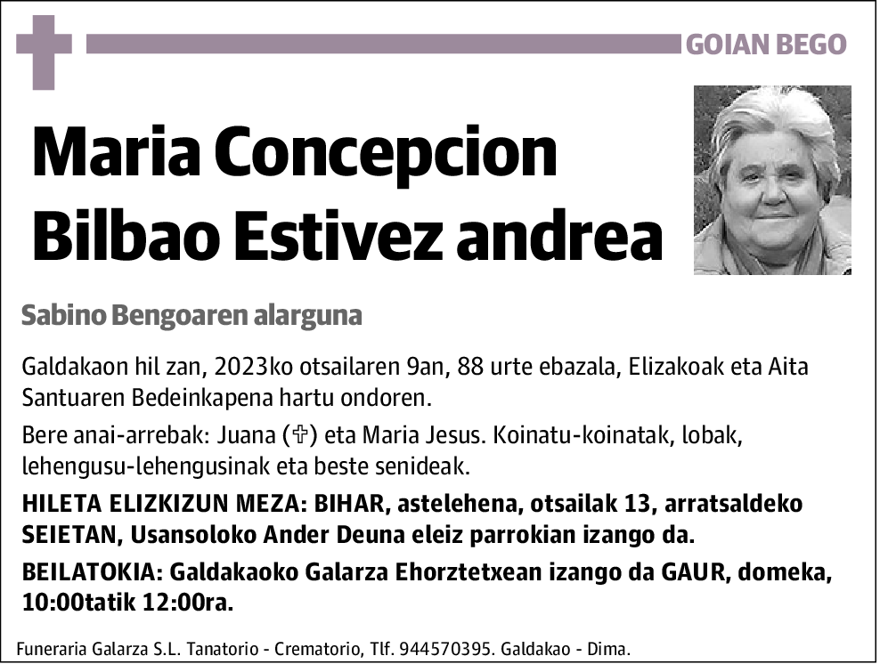 María Concepción Bilbao Estivez