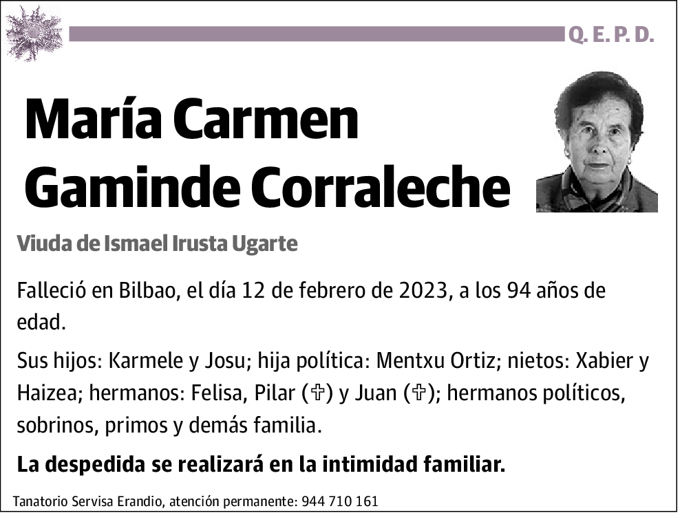 María Carmen Gaminde Corraleche