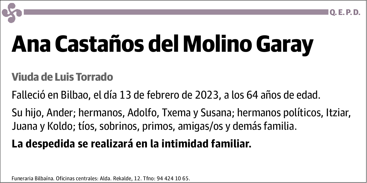 Ana Castaños del Molino Garay