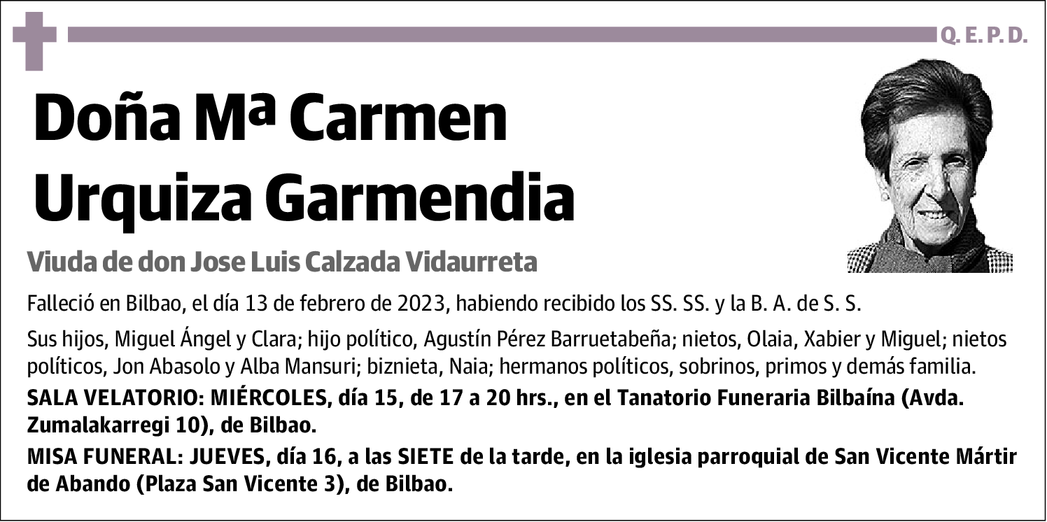 Mª Carmen Urquiza Garmendia