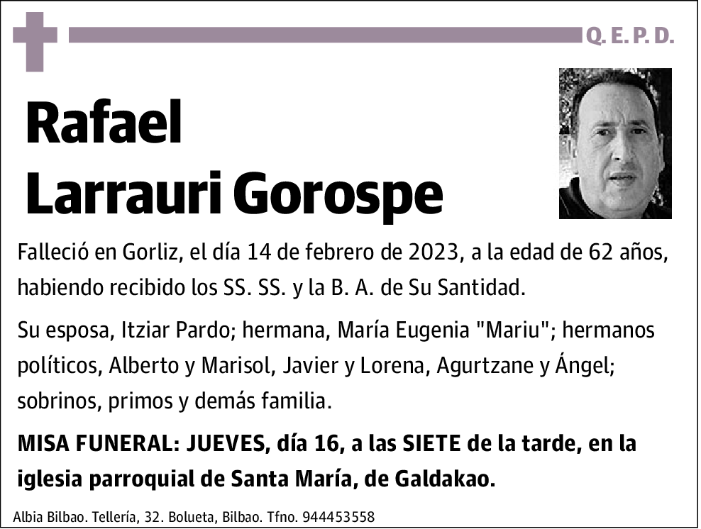 Rafael Larrauri Gorospe