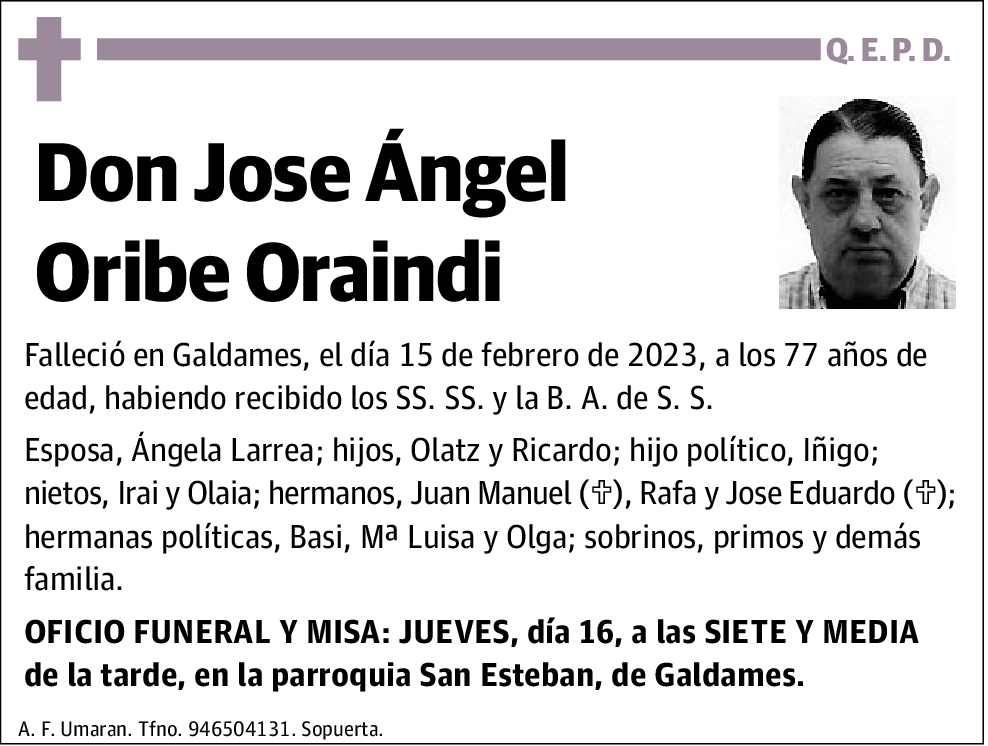 Jose Ángel Oribe Oraindi