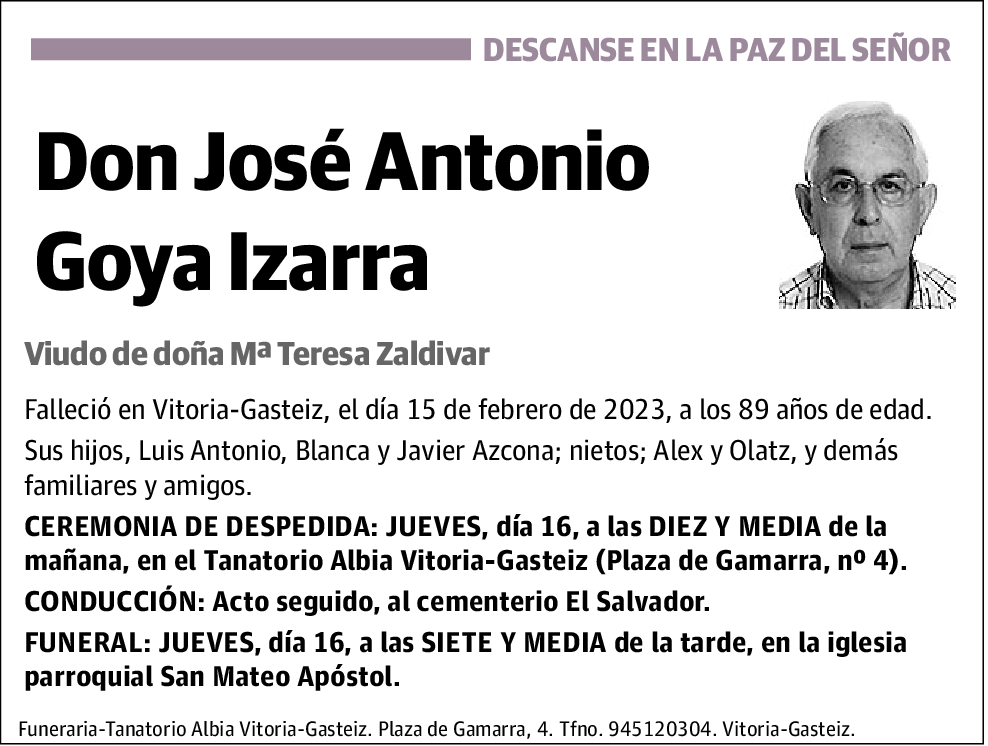 José Antonio Goya Izarra