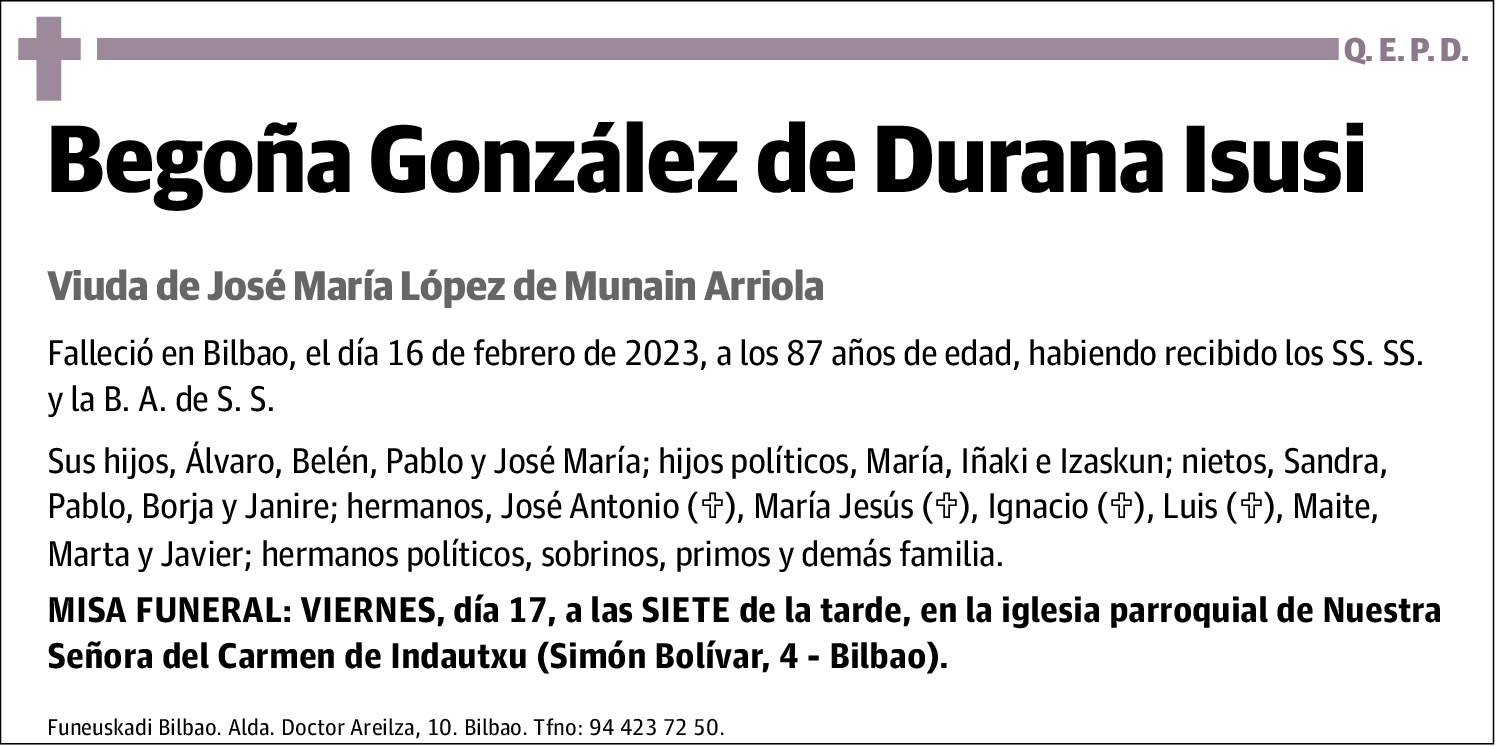 Begoña González de Durana Isusi