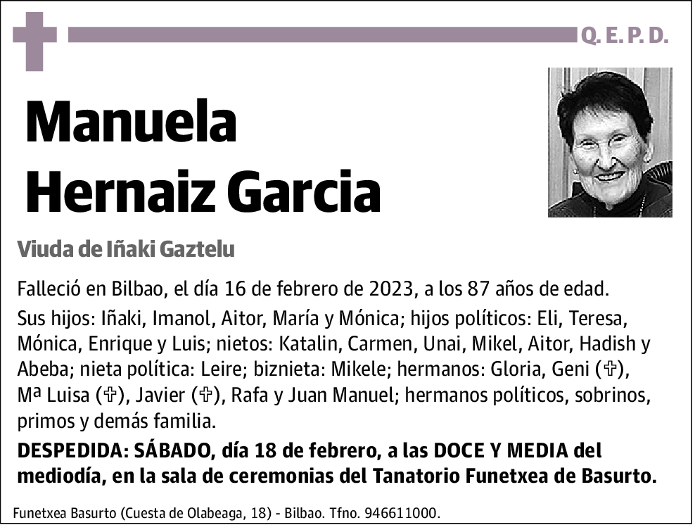 Manuela Hernaiz Garcia