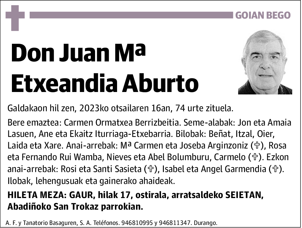 Juan Mª Etxeandia Aburto