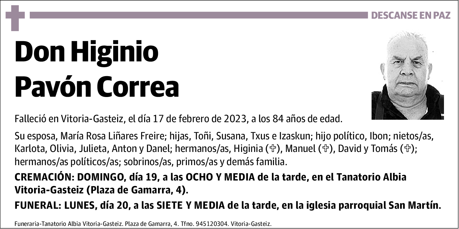 Higinio Pavón Correa