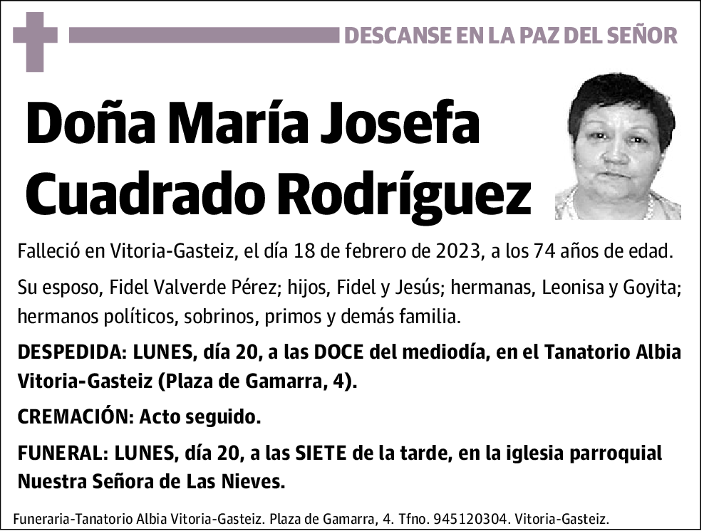 María Josefa Cuadrado Rodríguez