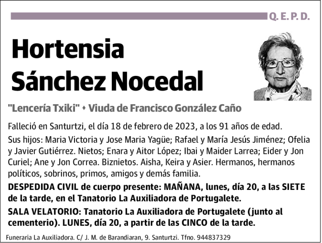 Hortensia Sánchez Nocedal
