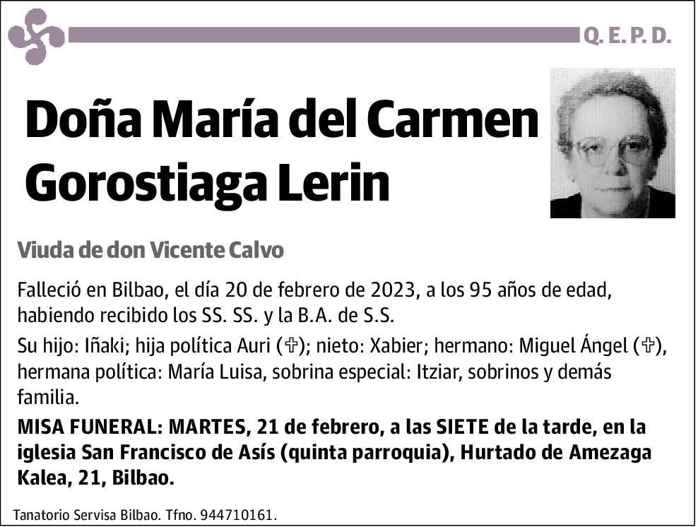 María Del Carmen Gorostiaga Lerin