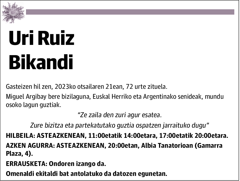 Uri Bizkaia Ruiz Bikandi