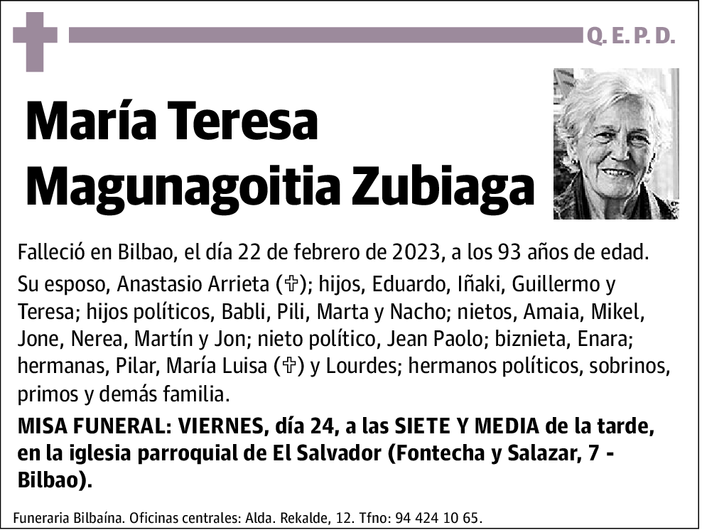 María Teresa Magunagoitia Zubiaga