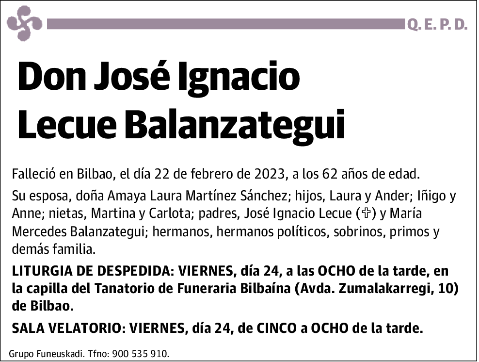 José Ignacio Lecue Balanzategui