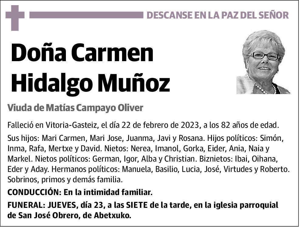 Carmen Hidalgo Muñoz