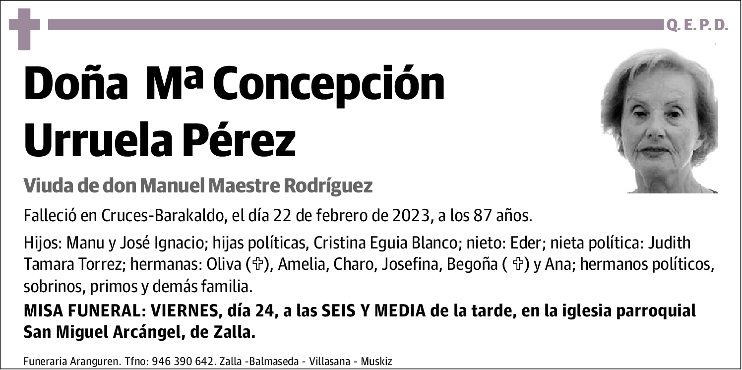 Mª Concepción Urruela Pérez