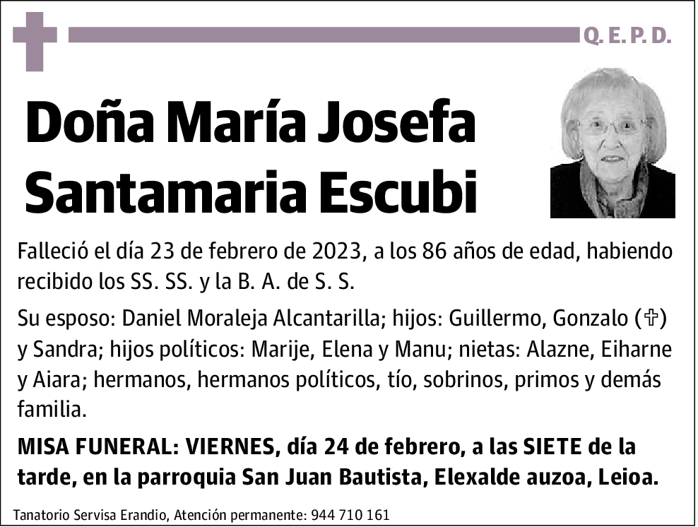 María Josefa Santamaria Escubi