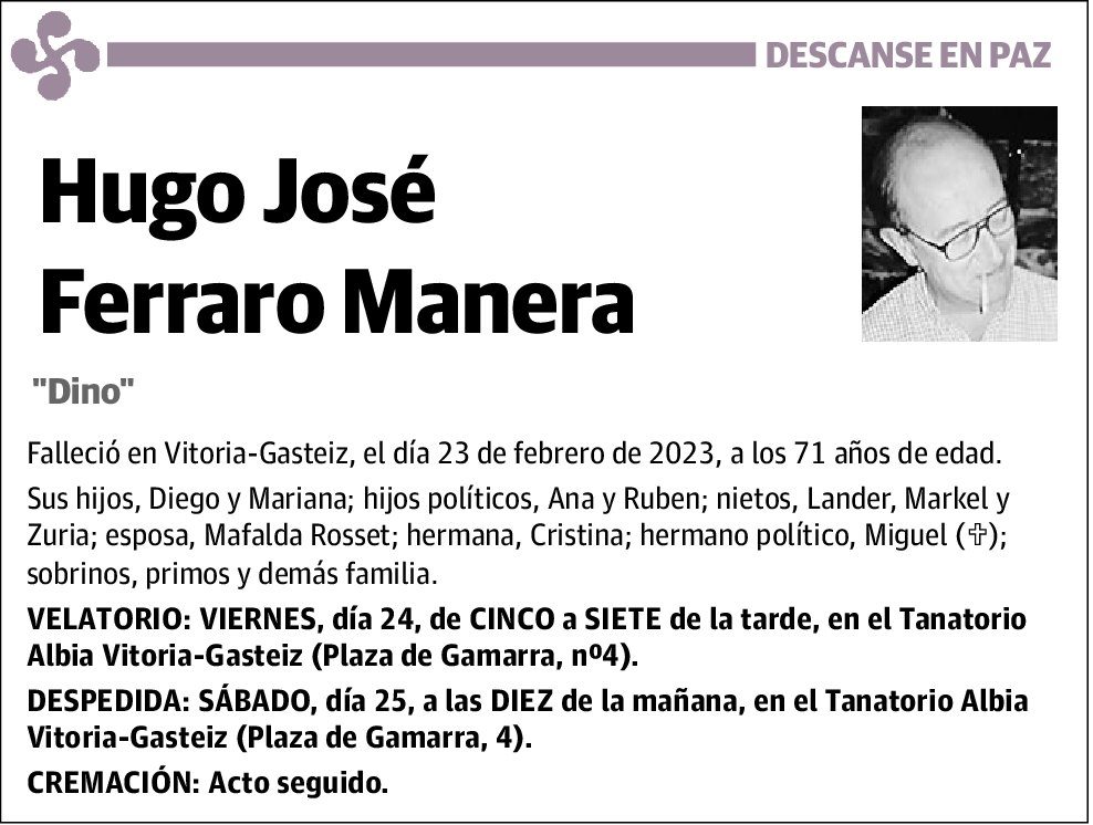 Hugo José Ferraro Manera