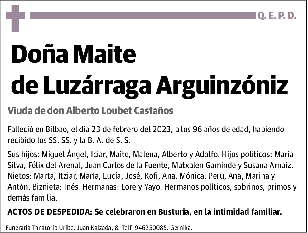 Maite de Luzárraga Arguizóniz