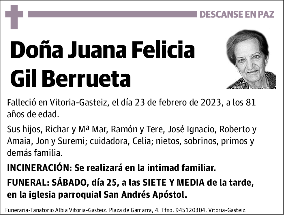 Juana Felicia Gil Berrueta