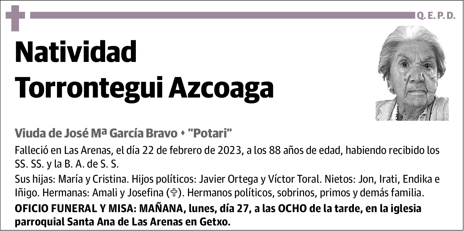 Natividad Torrontegui Azcoaga