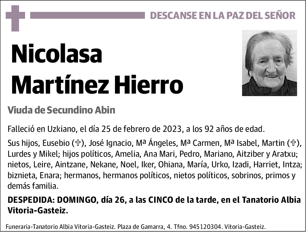 Nicolasa Martínez Hierro