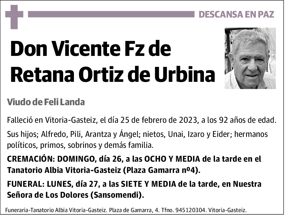 Vicente Fz de Retana Ortiz de Urbina