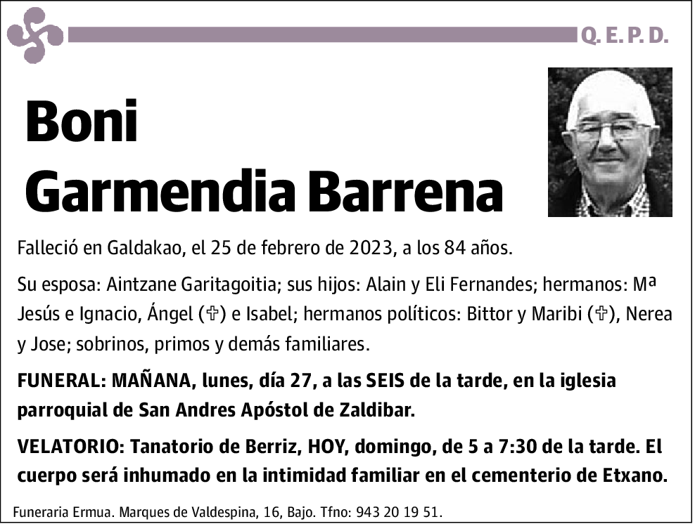 Bonifacio Garmendia Barrena