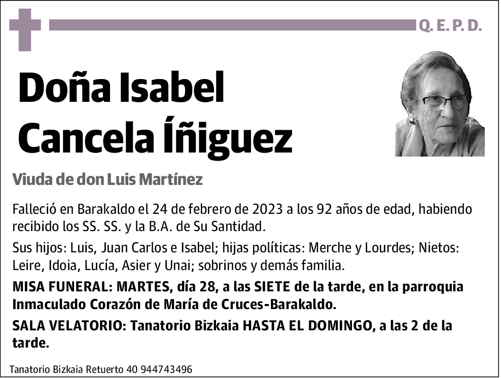 Isabel Cancela Iñiguez