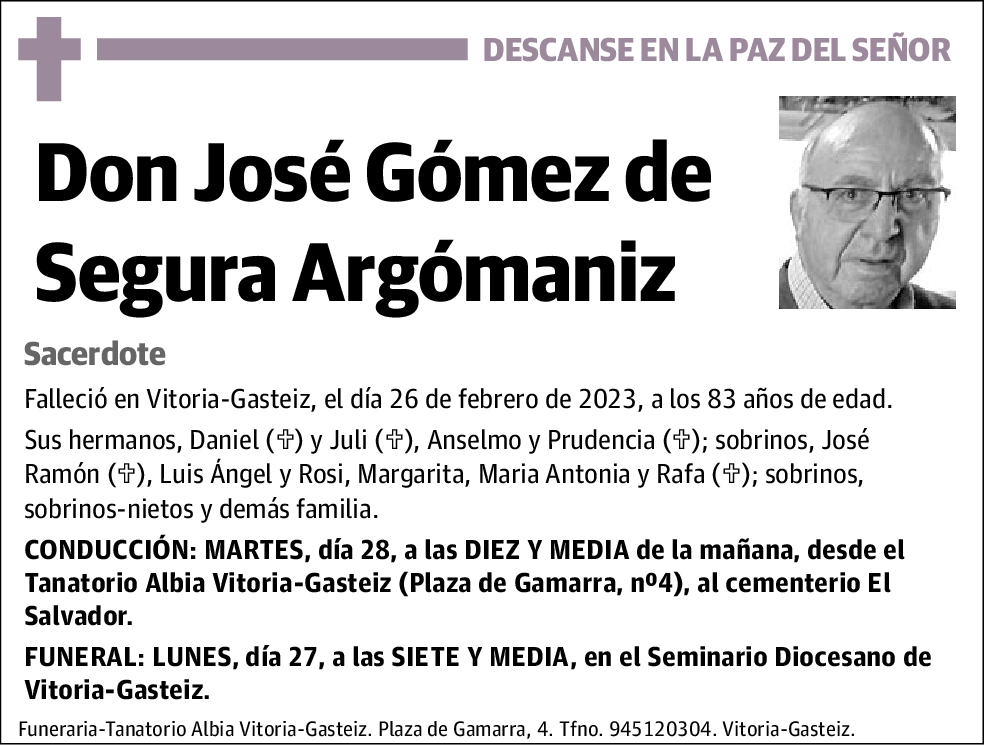 José Gómez de Segura Argómaniz