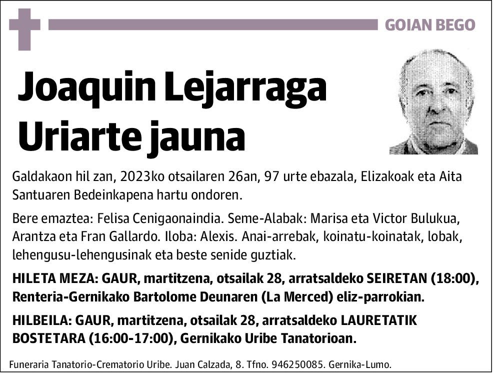 Joaquin Lejarraga Uriarte