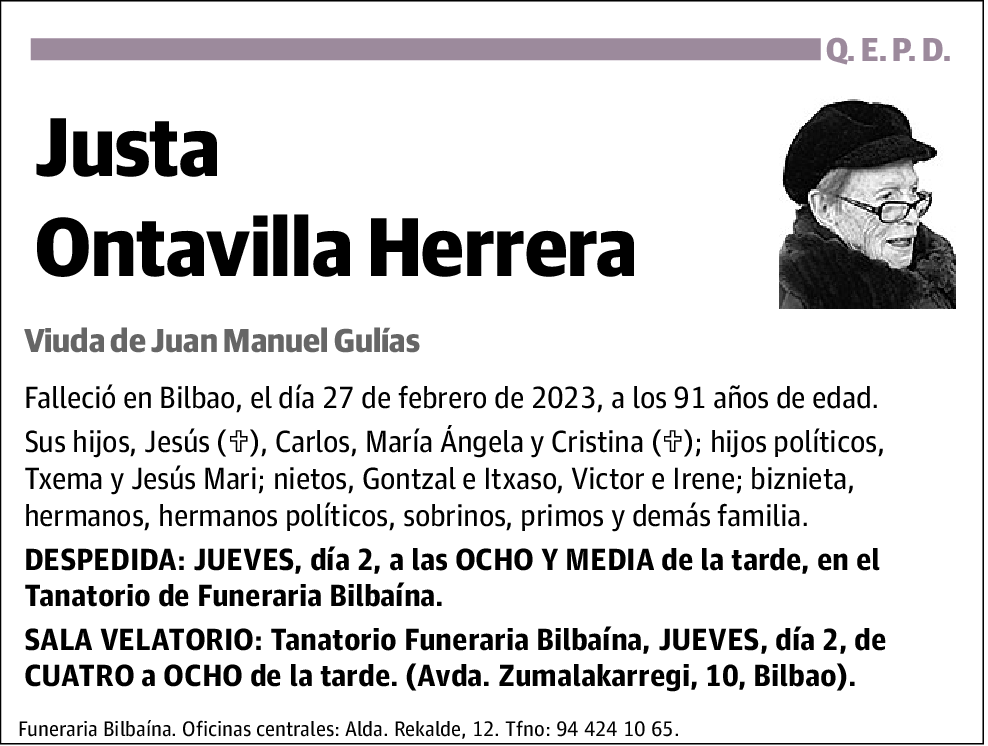 Justa Ontavilla Herrera