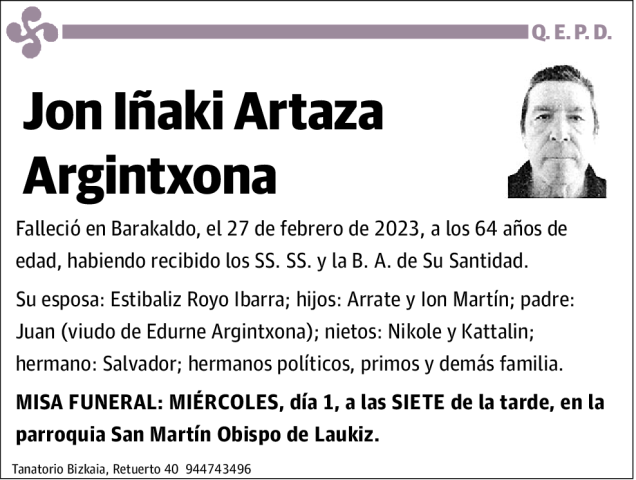 Jon Iñaki Artaza Argintxona