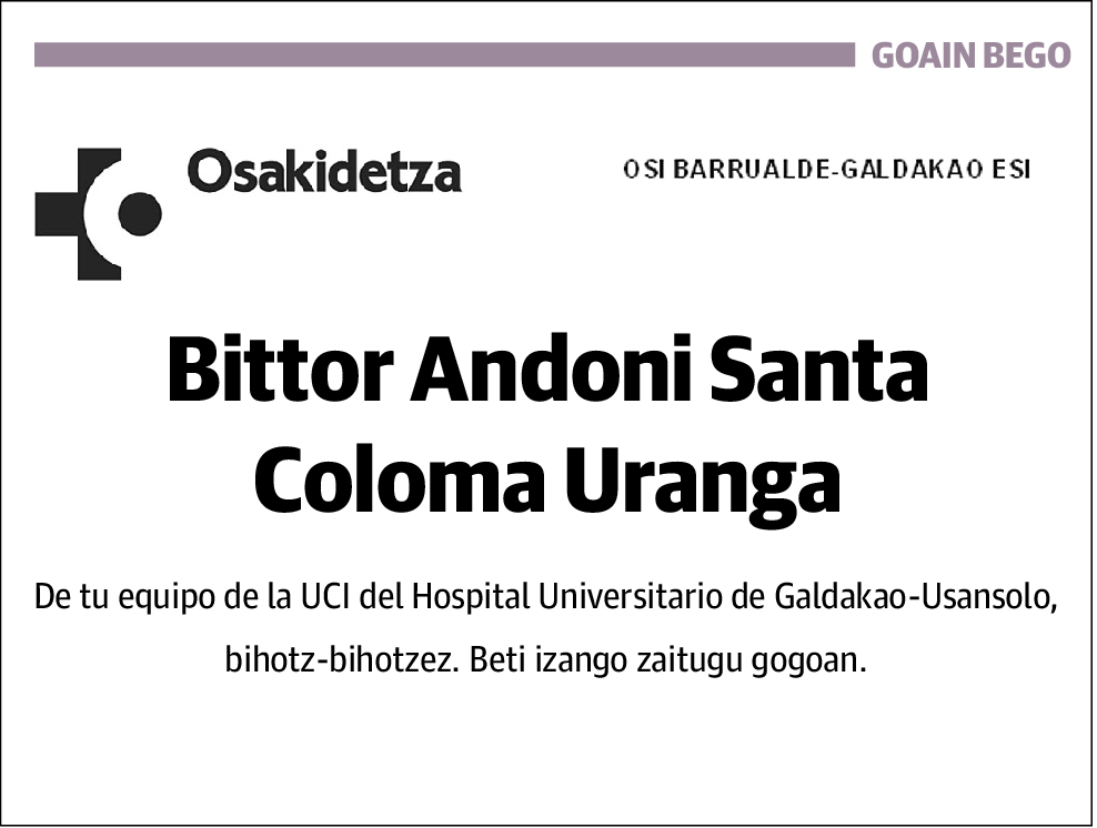 Bittor Andoni Santa Coloma Uranga