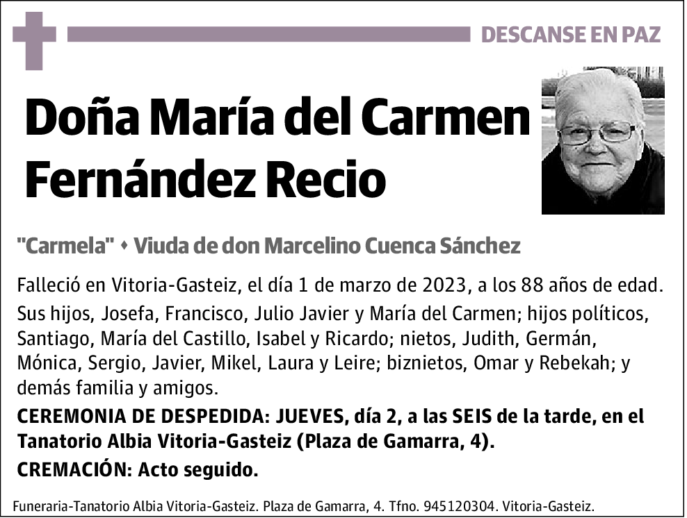María del Carmen Fernández Recio