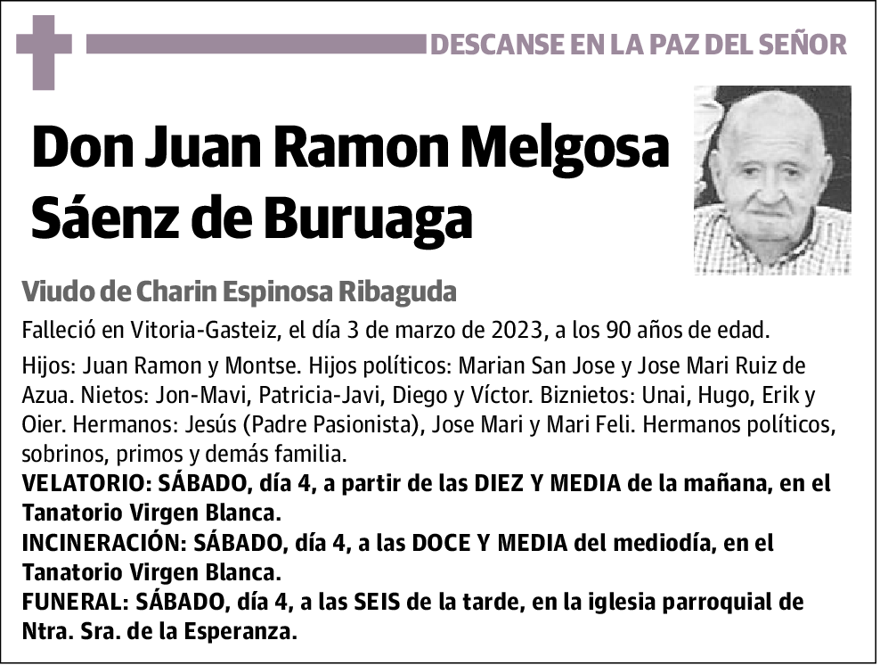 Juan Ramon Melgosa Sáenz De Buruaga