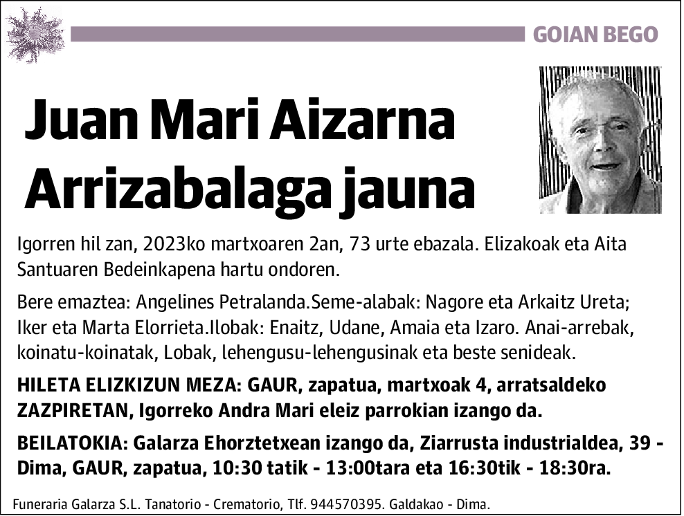 Juan Mari Aizarna Arrizabalaga