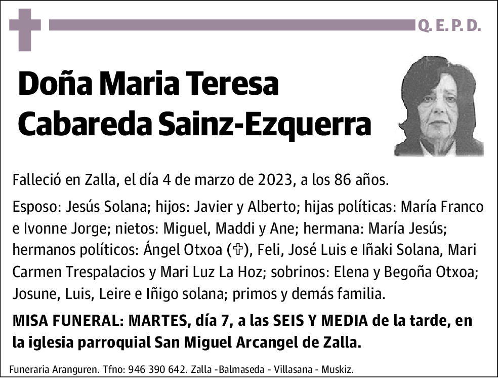 Maria Teresa Cabareda Sainz-Ezquerra