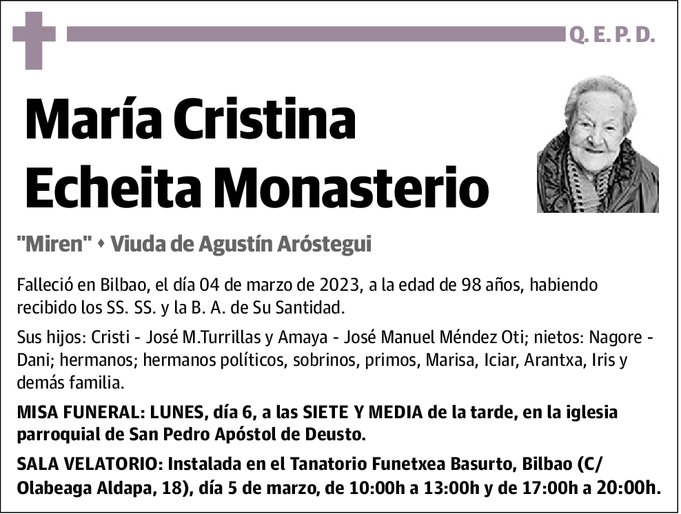 María Cristina Echeita Monasterio