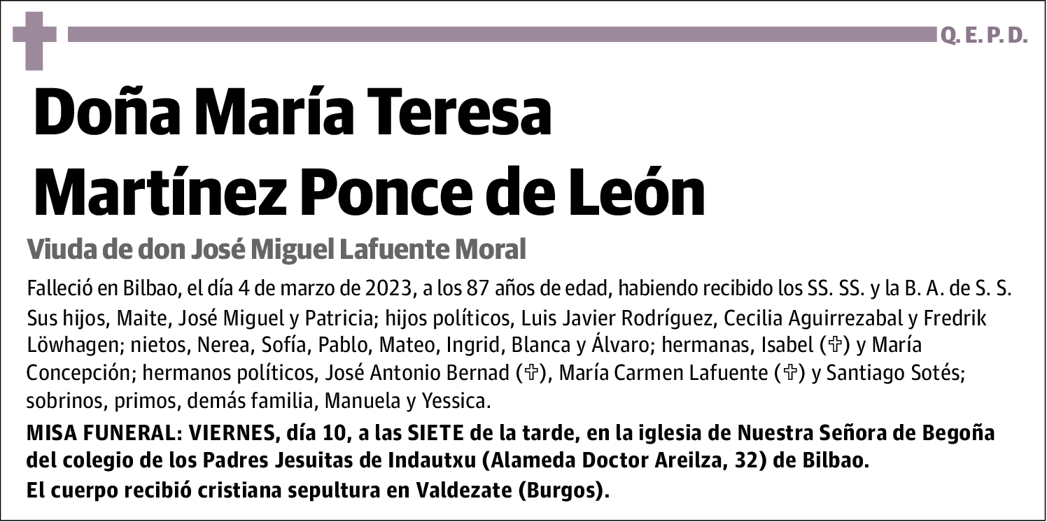 María Teresa Martínez Ponce De León