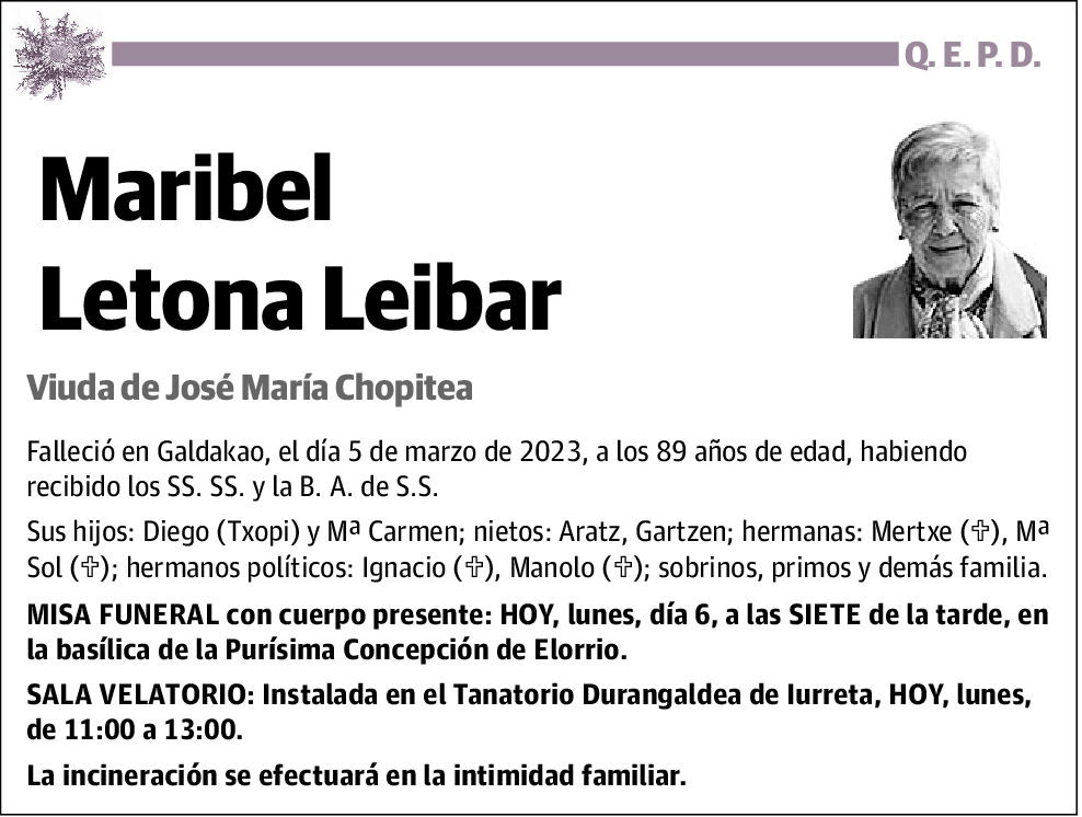 Maria Isabel Letona Leibar