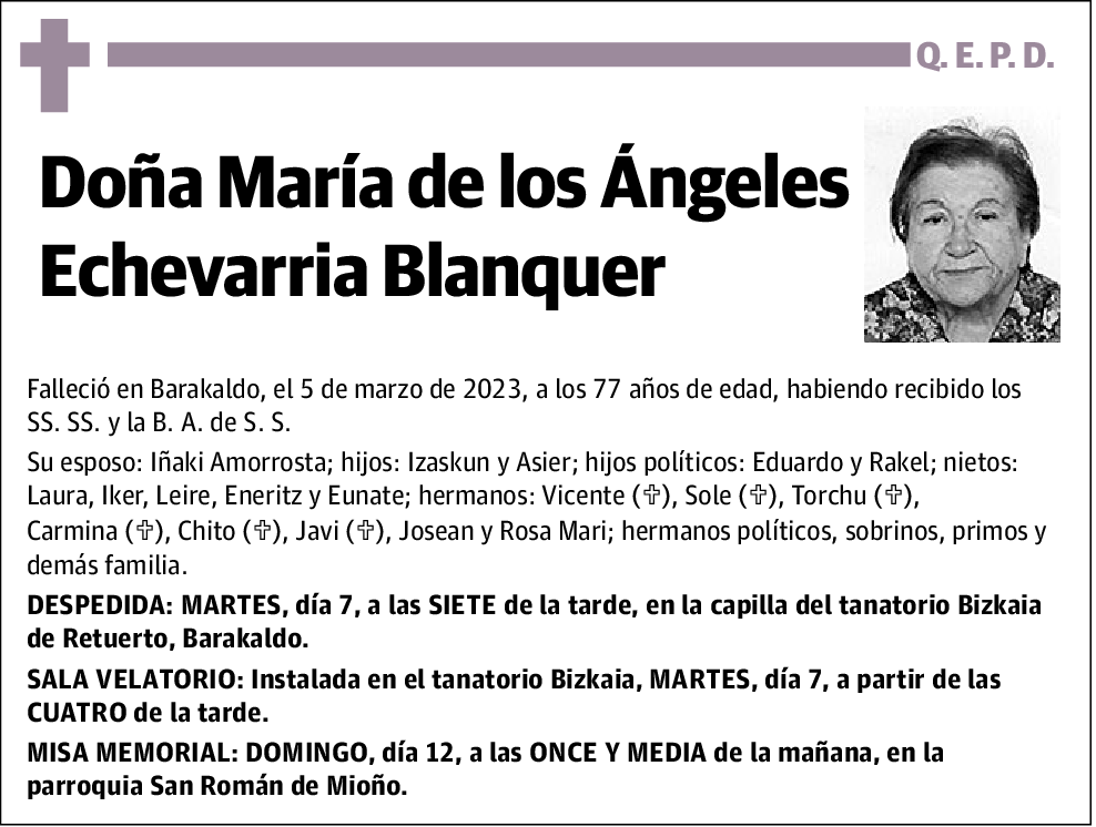 María De Los Ángeles Echevarria Blanquer