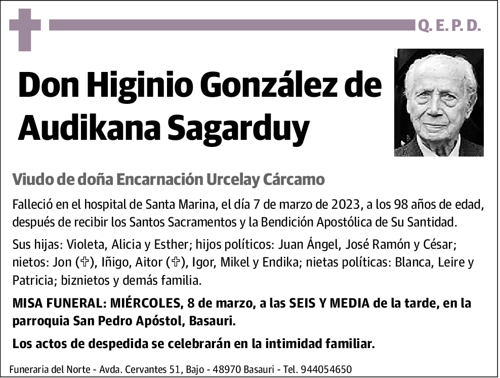 Higinio González de Audikana Sagarduy