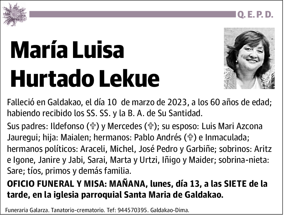 María Luisa Hurtado Lekue