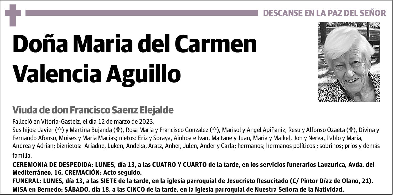 Maria del Carmen Valencia Aguillo